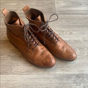 BP Oxford Boots - Brown Leather - Size 7.5